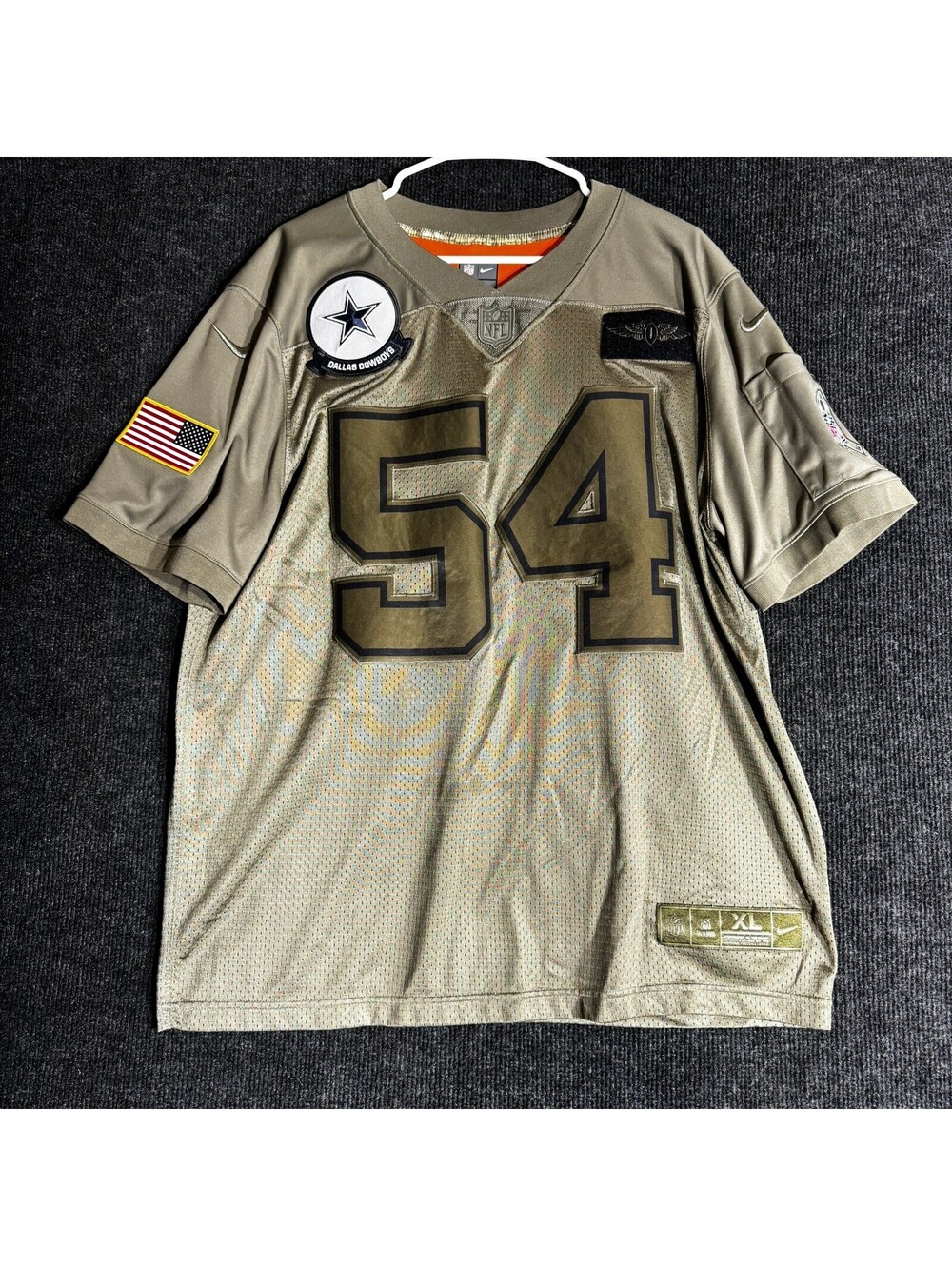 Nike Dallas Cowboys Smith 54 Salute to Service NFL Jersey Size XL Army Green